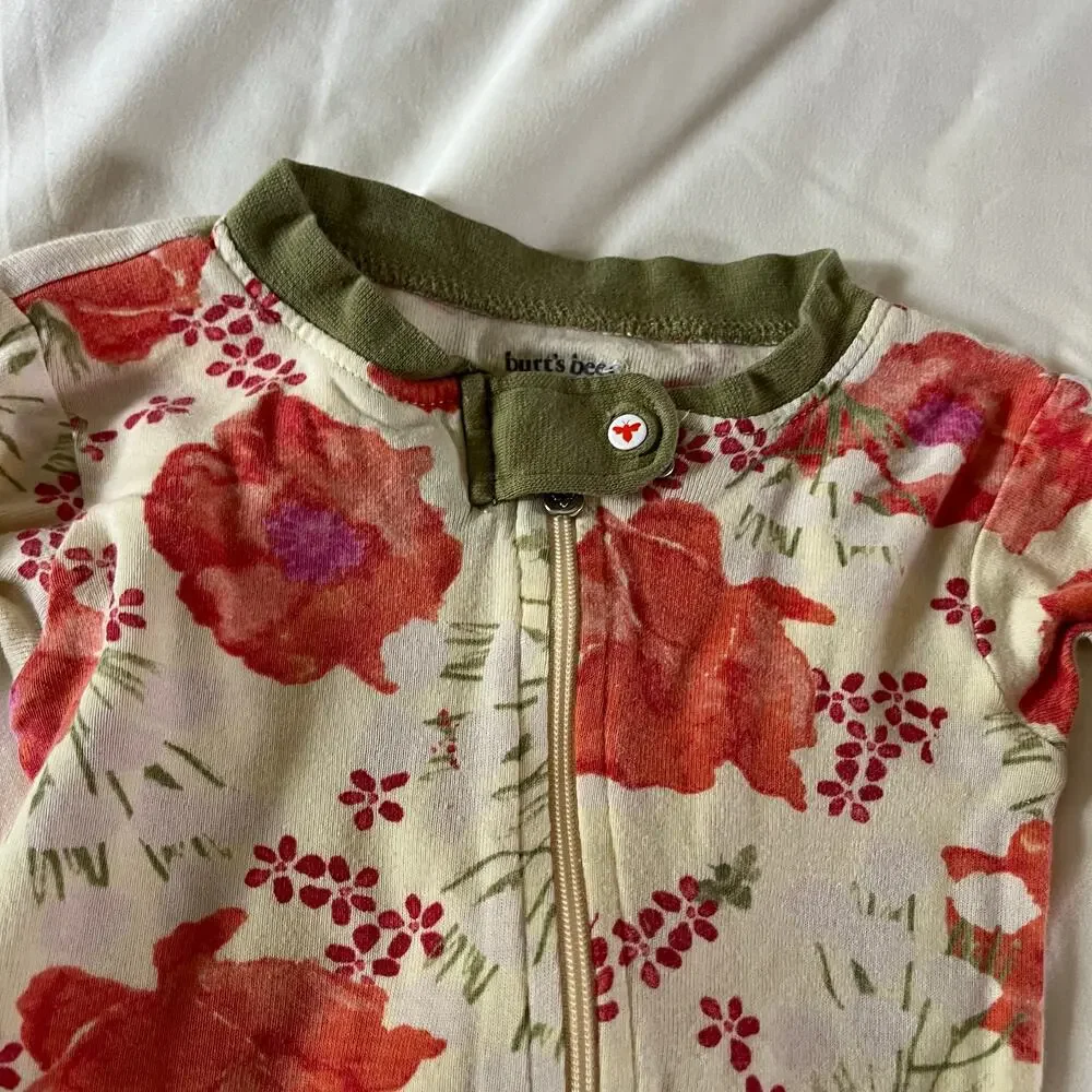 Burts Bees Girls 3 Piece Zip Pajama Bundle Assorted Sizes